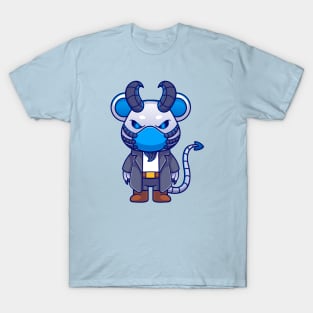 Cute Mouse Robot Cyborg Devil Cartoon T-Shirt